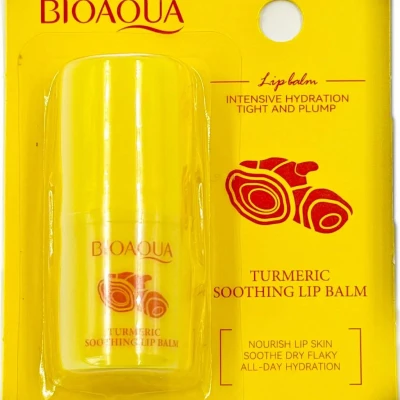 Успокаивающий бальзам для губ BIOAQUA с экстрактом куркумы 4.5 г