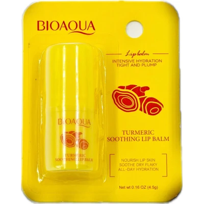 Успокаивающий бальзам для губ BIOAQUA с экстрактом куркумы 4.5 г