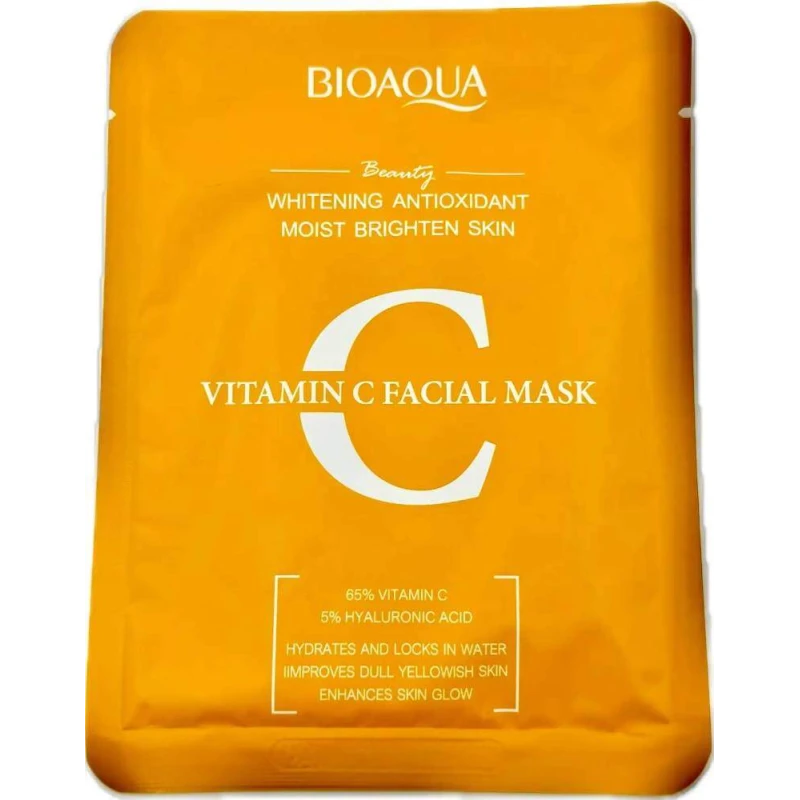 Маска тканевая для лица BIOAQUA с витамином C и антиоксидантным эффектом, 25 г