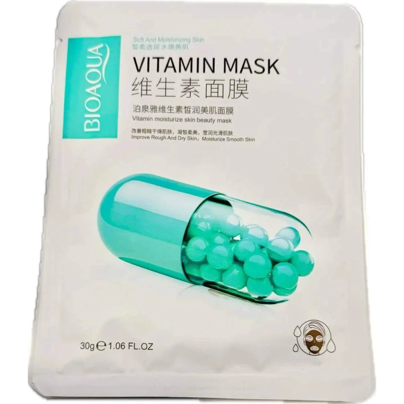 Маска тканевая для лица BIOAQUA увлажняющая, с витаминами 30 г