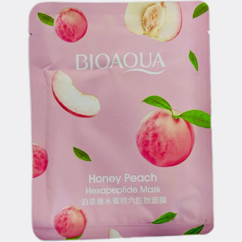 Маска тканевая для лица BIOAQUA с лактобактериями и экстрактом персика 25г