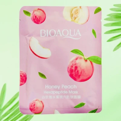 Маска тканевая для лица BIOAQUA с лактобактериями и экстрактом персика 25г