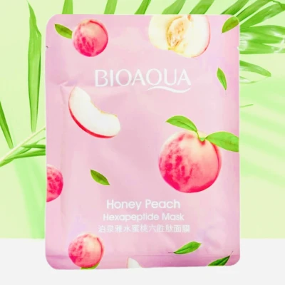 Маска тканевая для лица BIOAQUA с лактобактериями и экстрактом персика 25г