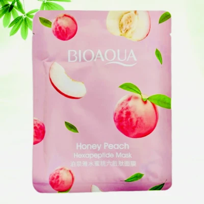 Маска тканевая для лица BIOAQUA с лактобактериями и экстрактом персика 25г