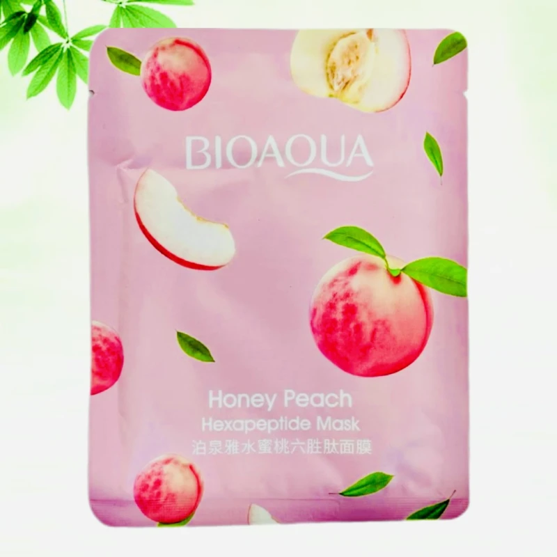 Маска тканевая для лица BIOAQUA с лактобактериями и экстрактом персика 25г