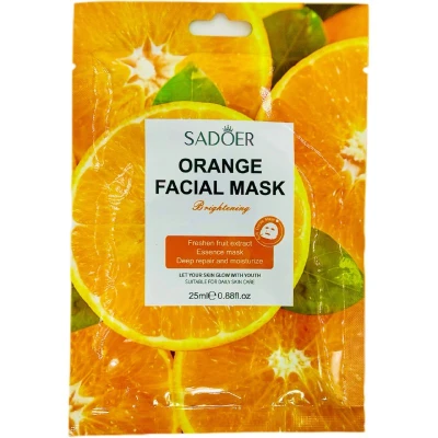 Маска тканевая для лица SADOER увлажняющая с экстрактом апельсина, 25гр.