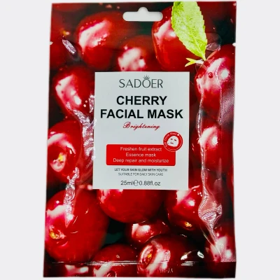 Маска тканевая для лица SADOER увлажняющая с экстрактом вишни, 25гр.