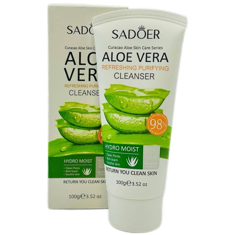 Пенка для умывания лица SADOER "Fresh Aloe", 100г
