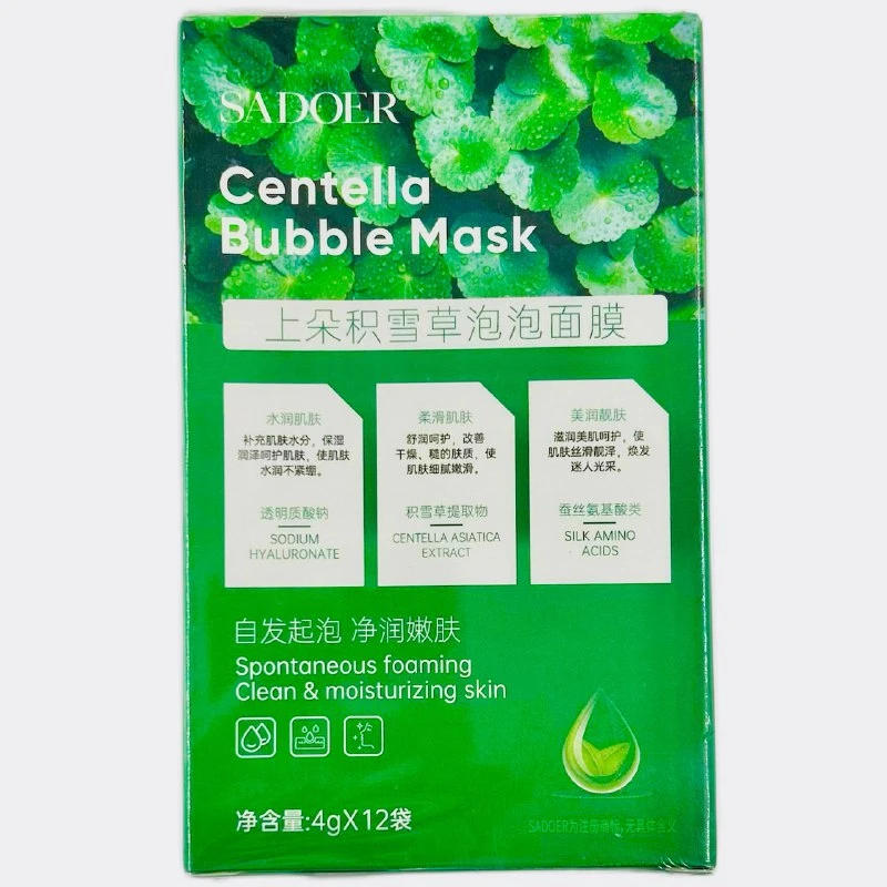 Пузырьковая маска SADOER с центеллой Азиатской 12х4г