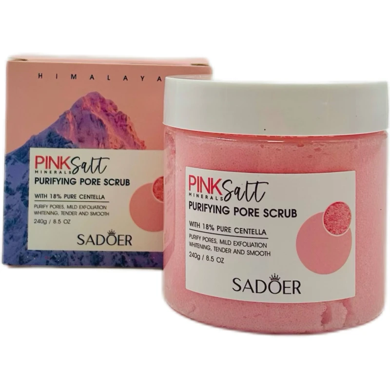 Скраб очищающий для тела SADOER с гималайской розовой солью и центеллой 240г