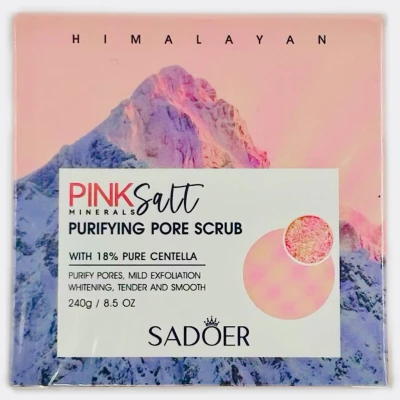 Скраб очищающий для тела SADOER с гималайской розовой солью и центеллой 240г