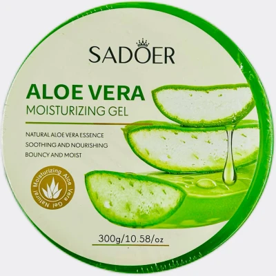 Гель для лица и тела SADOER с экстрактом алоэ вера увлажняющий, успокаивающий, 300г