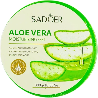 Гель для лица и тела SADOER с экстрактом алоэ вера увлажняющий, успокаивающий, 300г