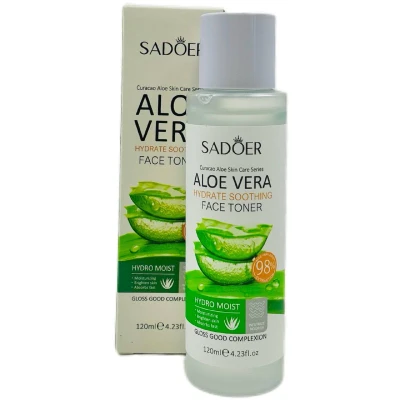 Тоник для лица SADOER увлажняющий, успокаивающий "Fresh Aloe", 120мл