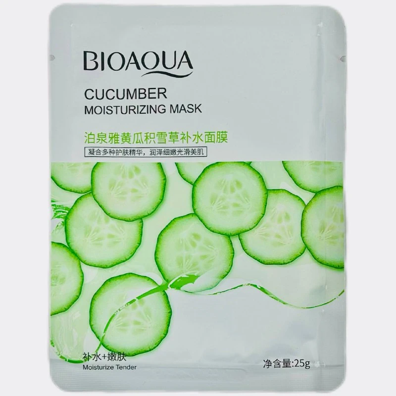 Увлажняющая Тканевая маска для лица BIOAQUA с огурцом 25г