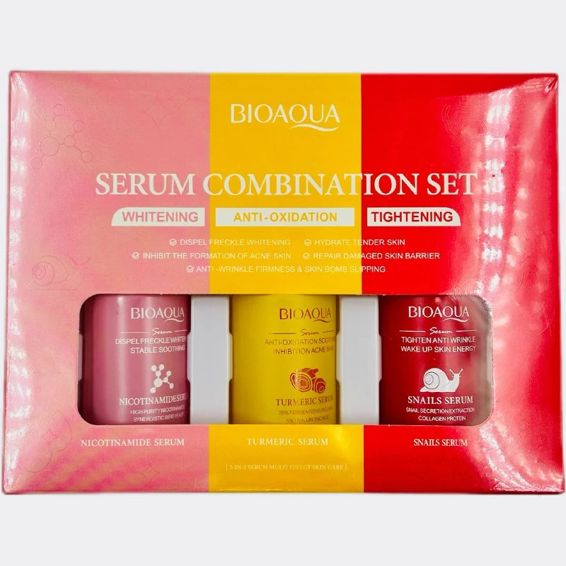 Набор сывороток для лица BIOAQUA (Никотинамид, Экстракт длинной куркумы, Муцин улитки) 3шт*30мл