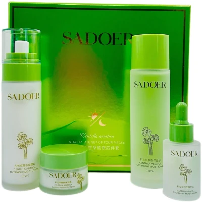 Набор средств для ухода за кожей SADOER "Centella Asiatica" из 4 предметов (Тоник 120мл, Сыворотка д