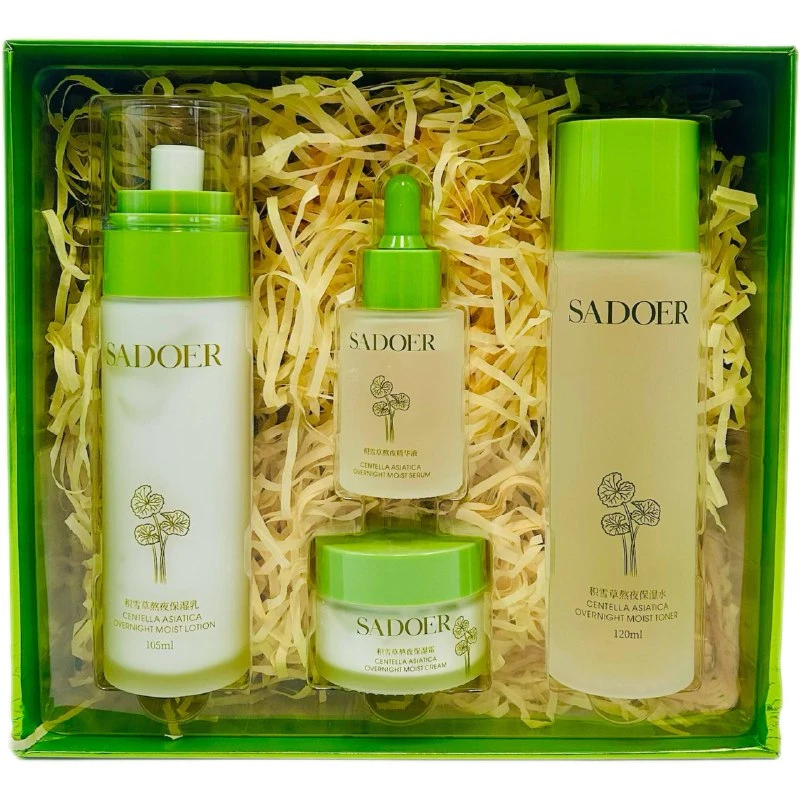 Набор средств для ухода за кожей SADOER "Centella Asiatica" из 4 предметов (Тоник 120мл, Сыворотка д