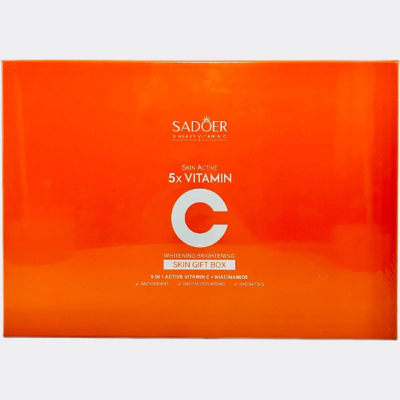 Набор средств для ухода за кожей SADOER "Витамин C" из 6 предметов (Пенка для умывания 100г, Тоник 1
