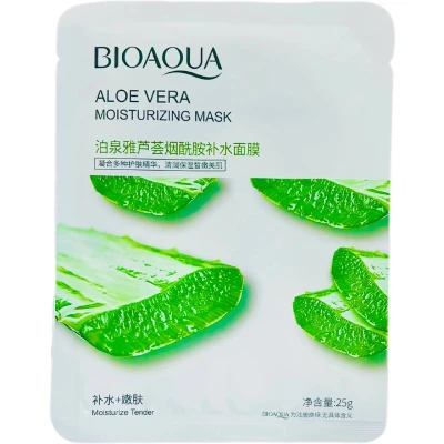 Маска тканевая для лица BIOAQUA с экстрактом Алоэ Вера, 25 г.