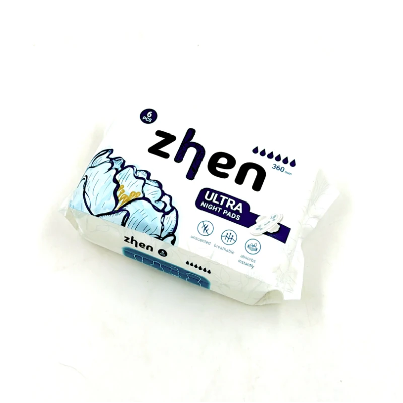 Zhen 6шт Прокладки гигиенические ночные "ULTRA NIGHT PADS" 360мм 1/48,WSH-360/6
