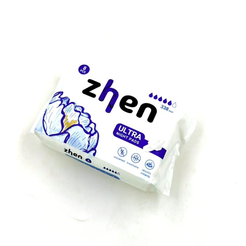 Zhen 8шт Прокладки гигиенические ночные "ULTRA NIGHT PADS" 338мм 1/48,WSH-338/8