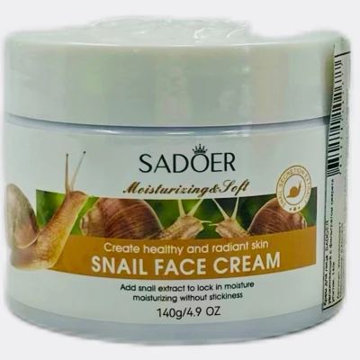 Крем для лица SADOER увлажняющий с фильтратом секрета улитки, 140г