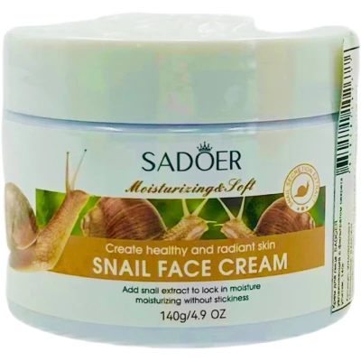 Крем для лица SADOER увлажняющий с фильтратом секрета улитки, 140г
