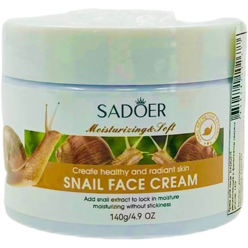 Крем для лица SADOER увлажняющий с фильтратом секрета улитки, 140г